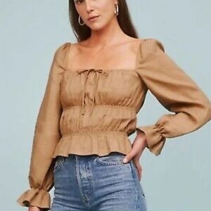 Reformation Pimento Top in Khaki